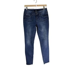 BB Jeans Juniors 9 Blue Medium Wash Skinny Stretch‎ Pockets Slim Fit Denim